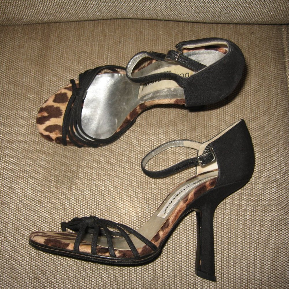 ❤️DOLCE & GABBANA CHEETAH LEOPARD PRINT RETRO RUNWAY HEEL PUMPS SZ 5